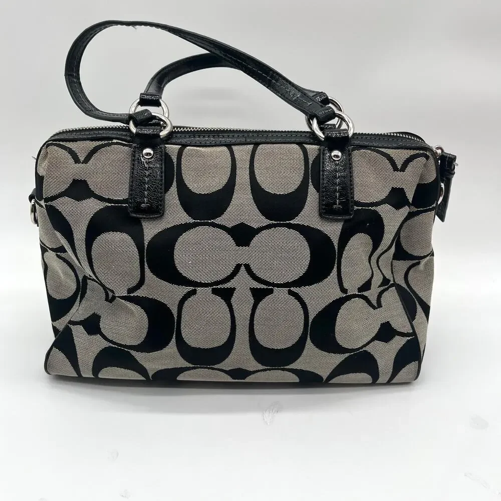 COACH Signature Satchel, Black